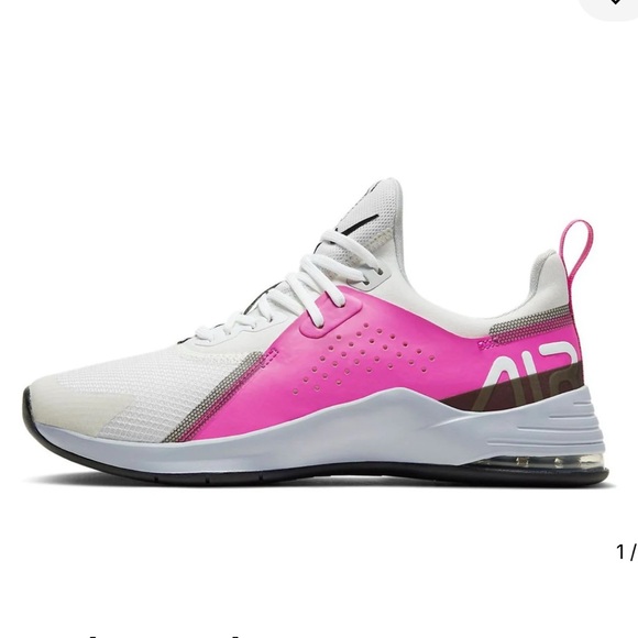 Nike (WMNS) Air Max Bella TR 3 Sneakers, White and Fire Pink', Size 9 - Picture 1 of 13